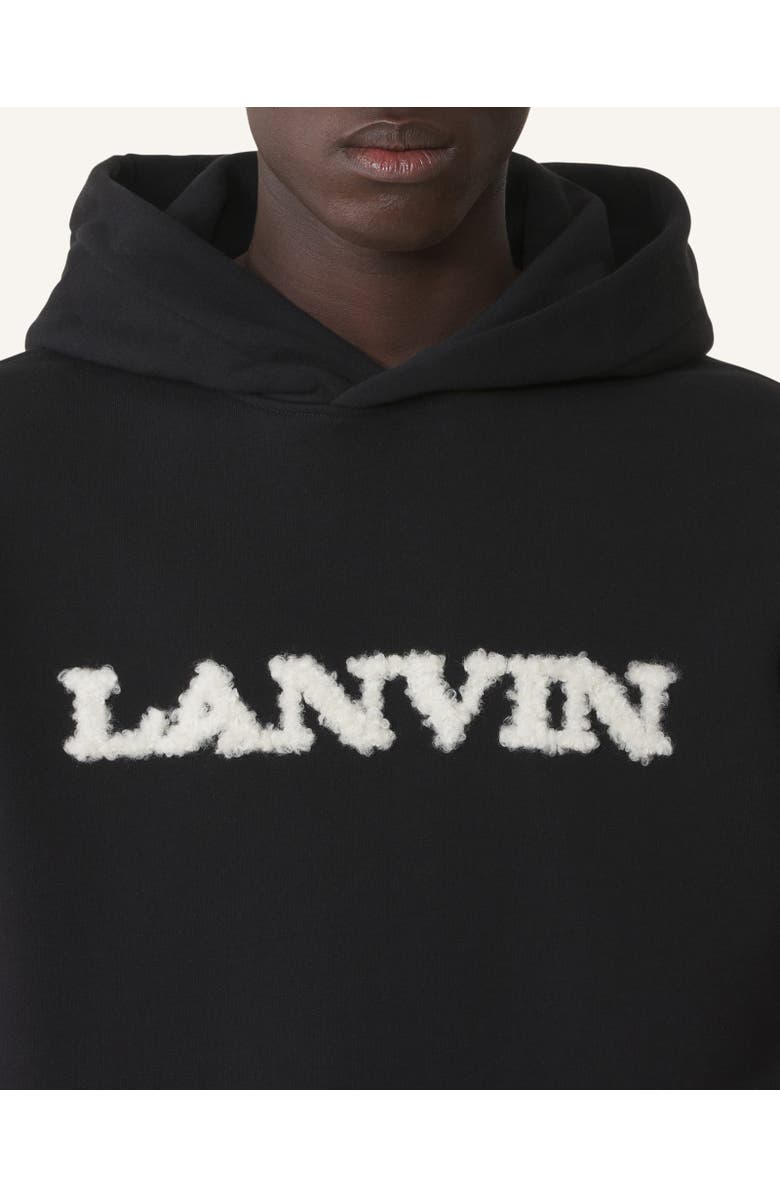 Lanvin SHEARLING COTTON HOODIE, Alternate, color, 