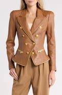 L'AGENCE Ottilie Zip Leather Blazer
