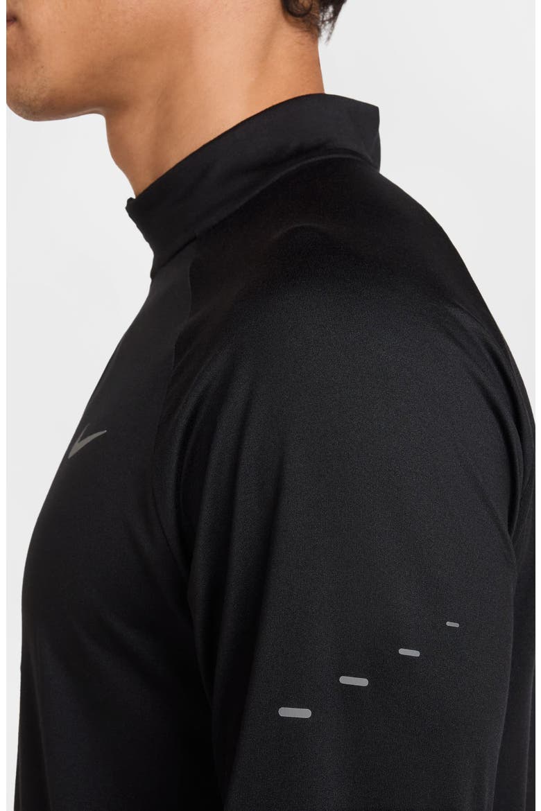 Dri-FIT Stride Half Zip Running Top, Alternate, color, 010 BLACK/REFSIL