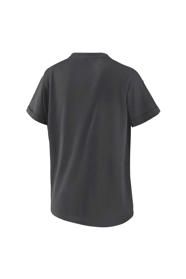 Women's WEAR by Erin Andrews Charcoal Carolina Panthers Boyfriend T-Shirt, Alternate, color, Charcoal