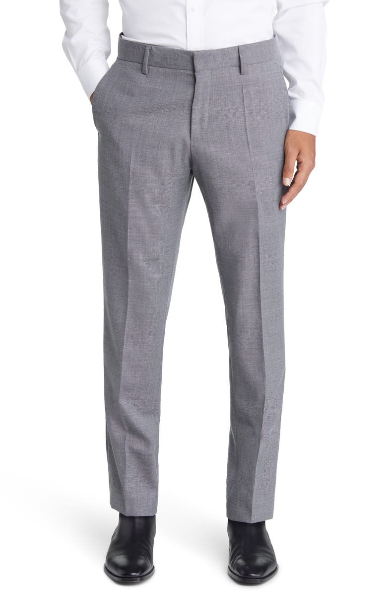 BOSS Genius Virgin Wool Trousers, Main, color,