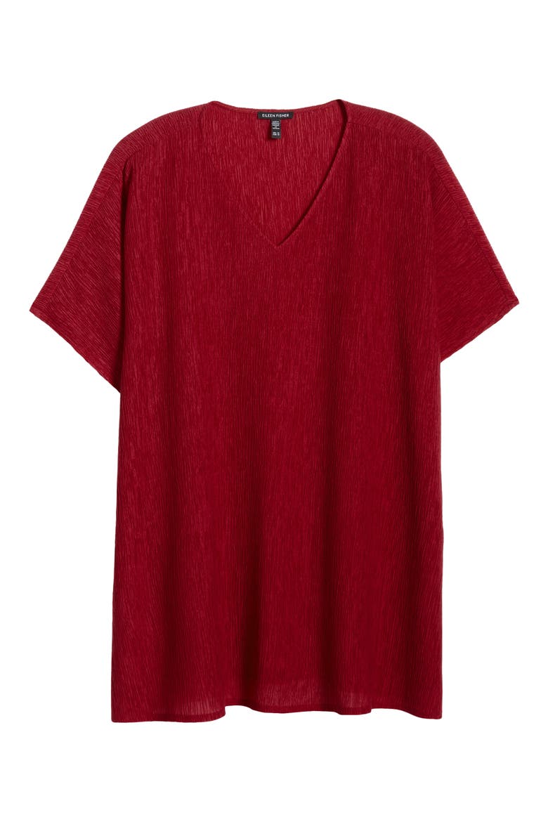 V-Neck Tunic Top, Alternate, color, AZALEA