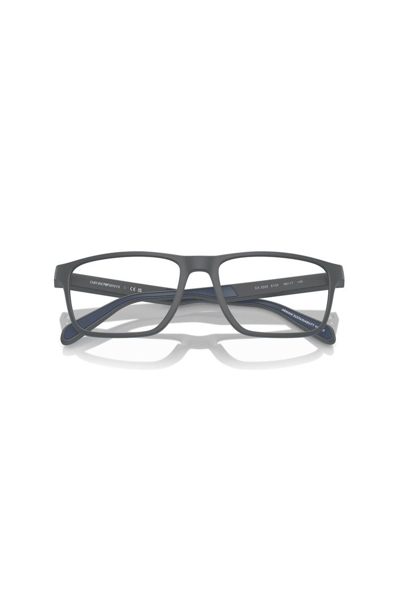 56mm Rectangle optical glasses, Alternate, color, Grey