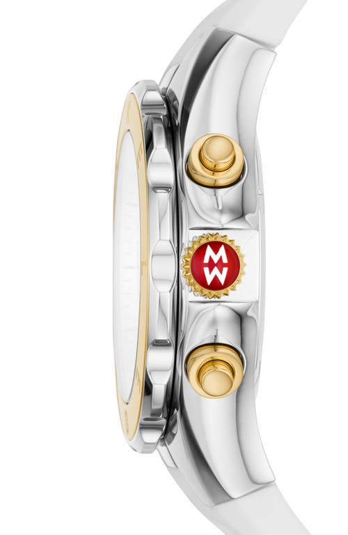 Michele Jellybean Silicone Strap Watch, 38mm In Gold
