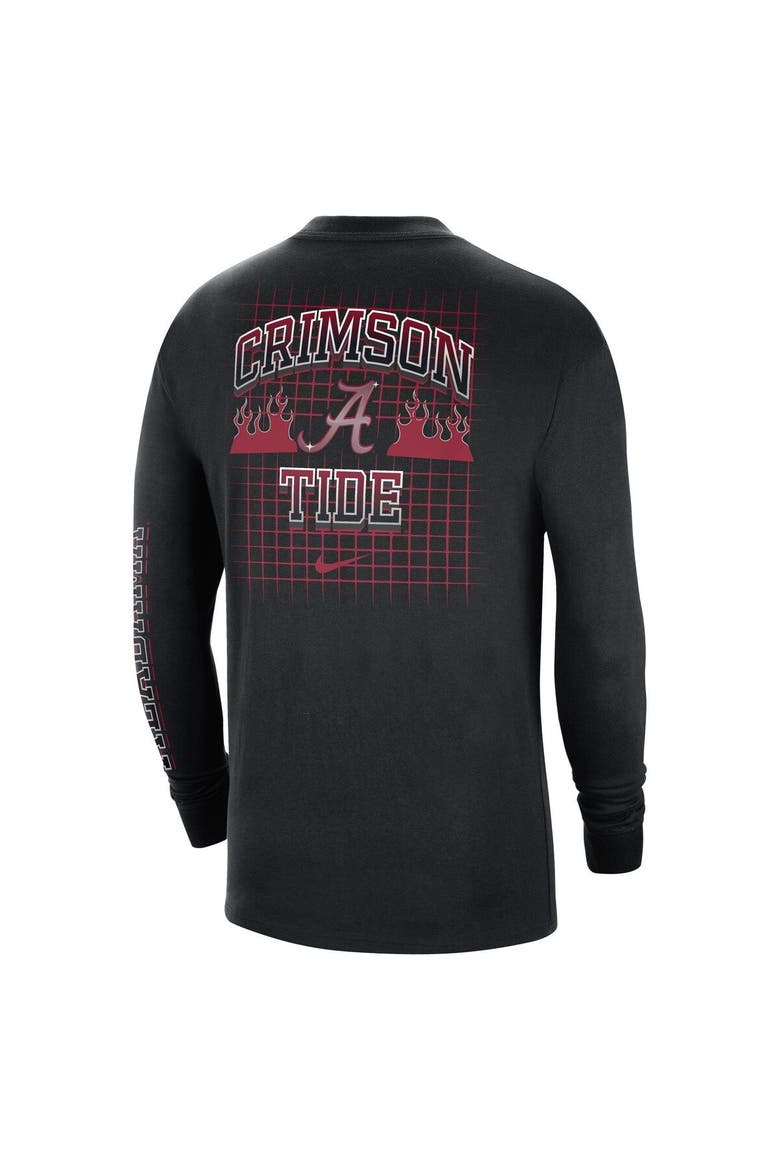Men's Nike Black Alabama Crimson Tide Tour Max 90 Long Sleeve T-Shirt, Alternate, color, Black