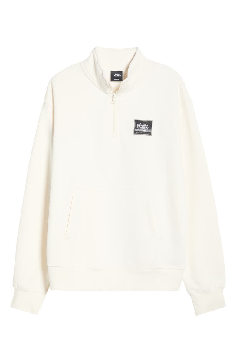Vans Cotton Blend Quarter Zip Sweatshirt, Main, color, Egret