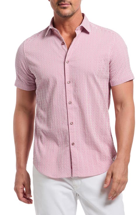 Fornillo Classic Fit Stripe Short Sleeve Button-Up Shirt