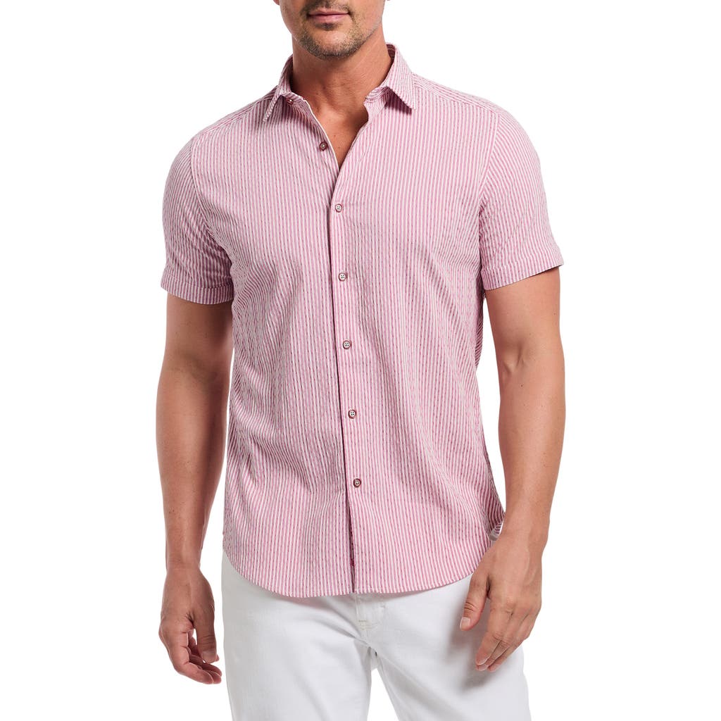 Shop Robert Graham Fornillo Classic Fit Stripe Short Sleeve Button-up Shirt