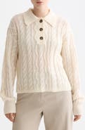 Scotch & Soda Cable Knit Polo Sweater
