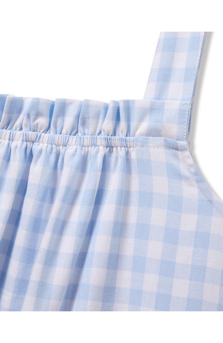 Petite Plume Annabelle Gingham Brushed Cotton Twill Nightgown, Alternate, color, Blue