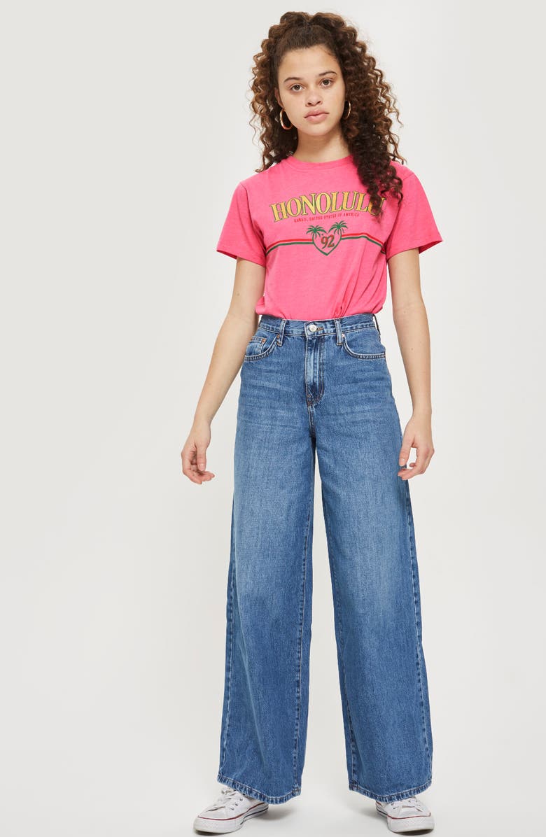 Topshop Honolulu Motif T-Shirt, Alternate, color, 