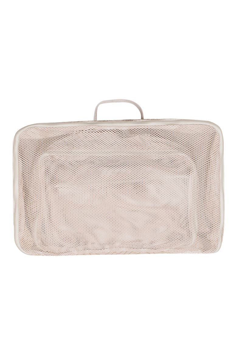 Set of 6 Packing Cubes, Alternate, color, OFF-WHITE