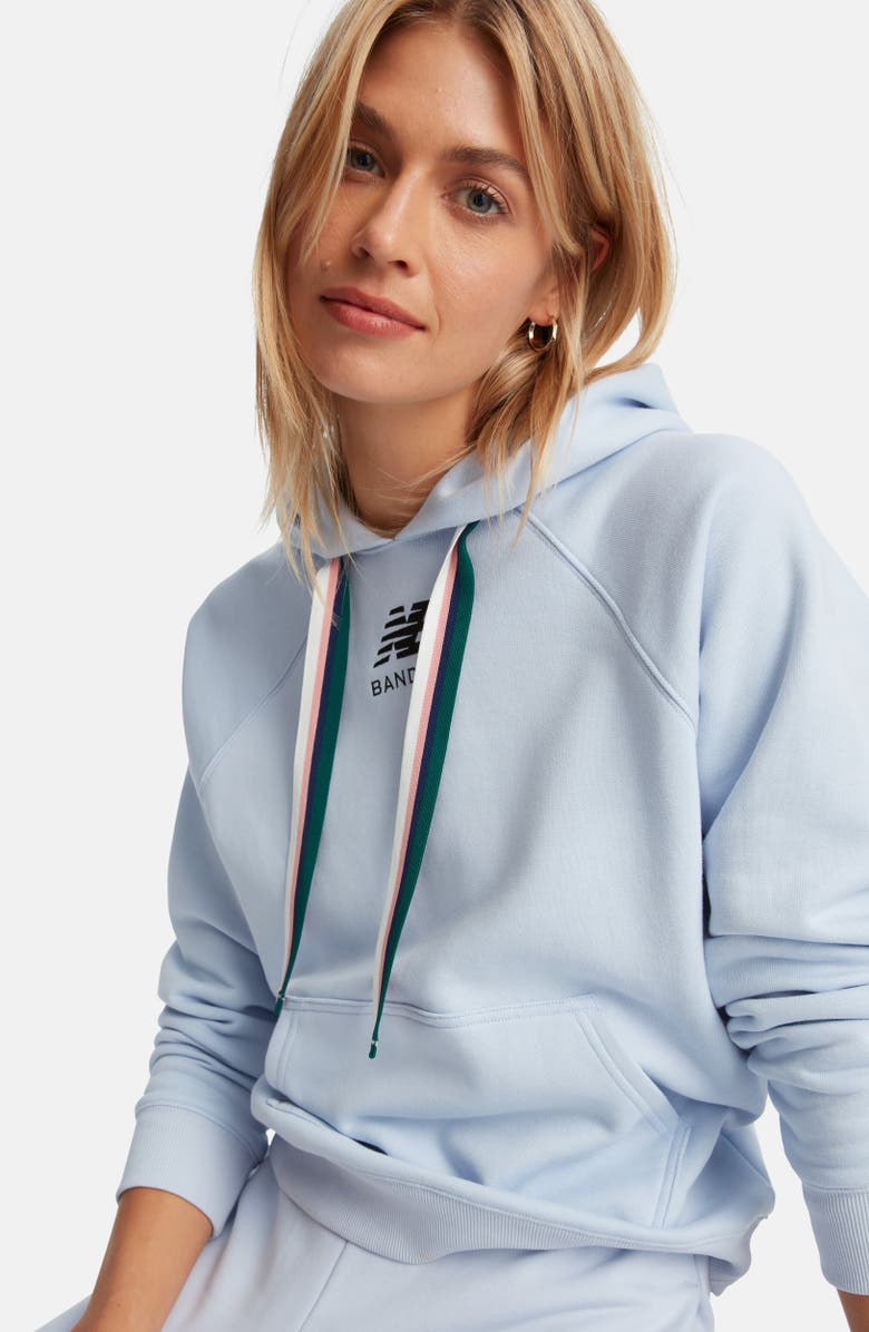 New Balance Bandier Fleece Graphic Hoodie, Alternate, color, Blue