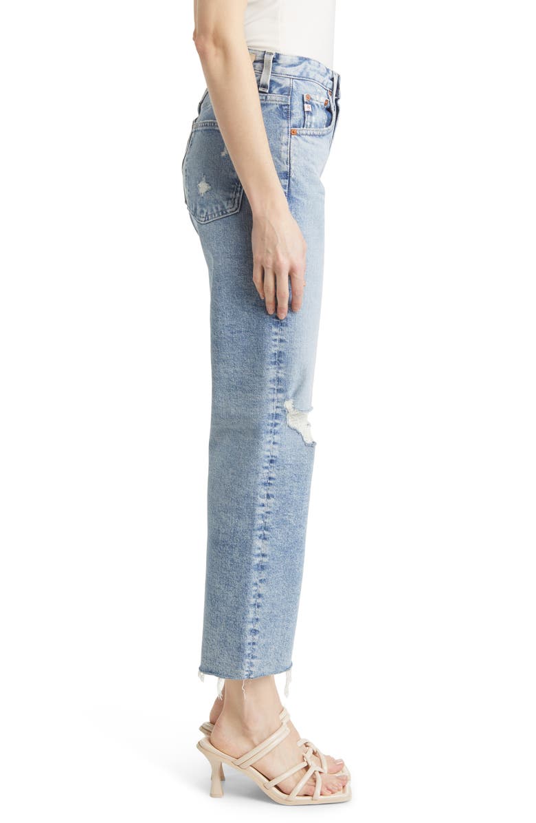 AG Kinsley High Waist Crop Jeans, Alternate, color, 23 Years Morning View Destruct