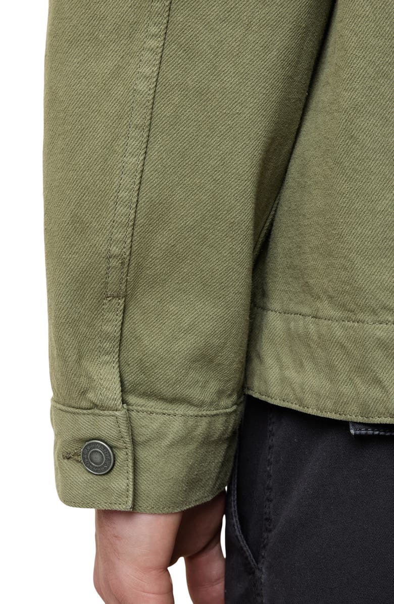 AllSaints Eavis Twill Chore Jacket, Alternate, color, Military Green