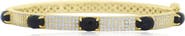 The Lovery Fine Jewelry Onyx CZ Pave Station Bangle
