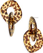EYE CANDY LOS ANGELES Margaux Cheetah Drop Earrings