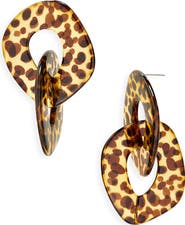 EYE CANDY LOS ANGELES Margaux Cheetah Drop Earrings