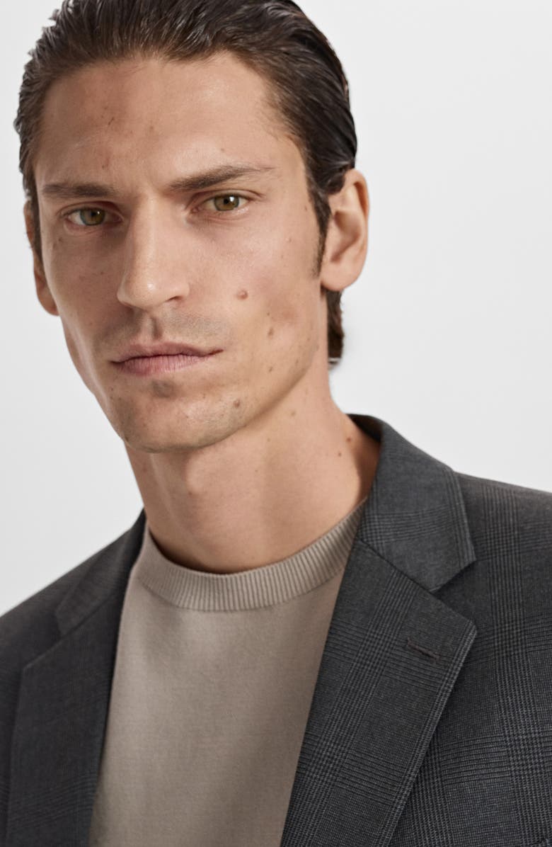 MANGO Slim Fit Suit Blazer, Alternate, color, Dark Heather Grey