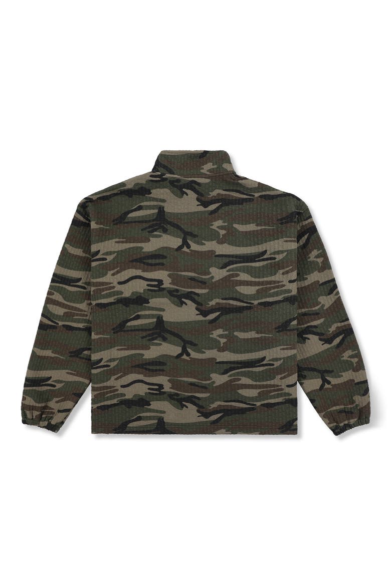 Textured Camo Quarter Zip Pullover, Alternate, color, CAMO