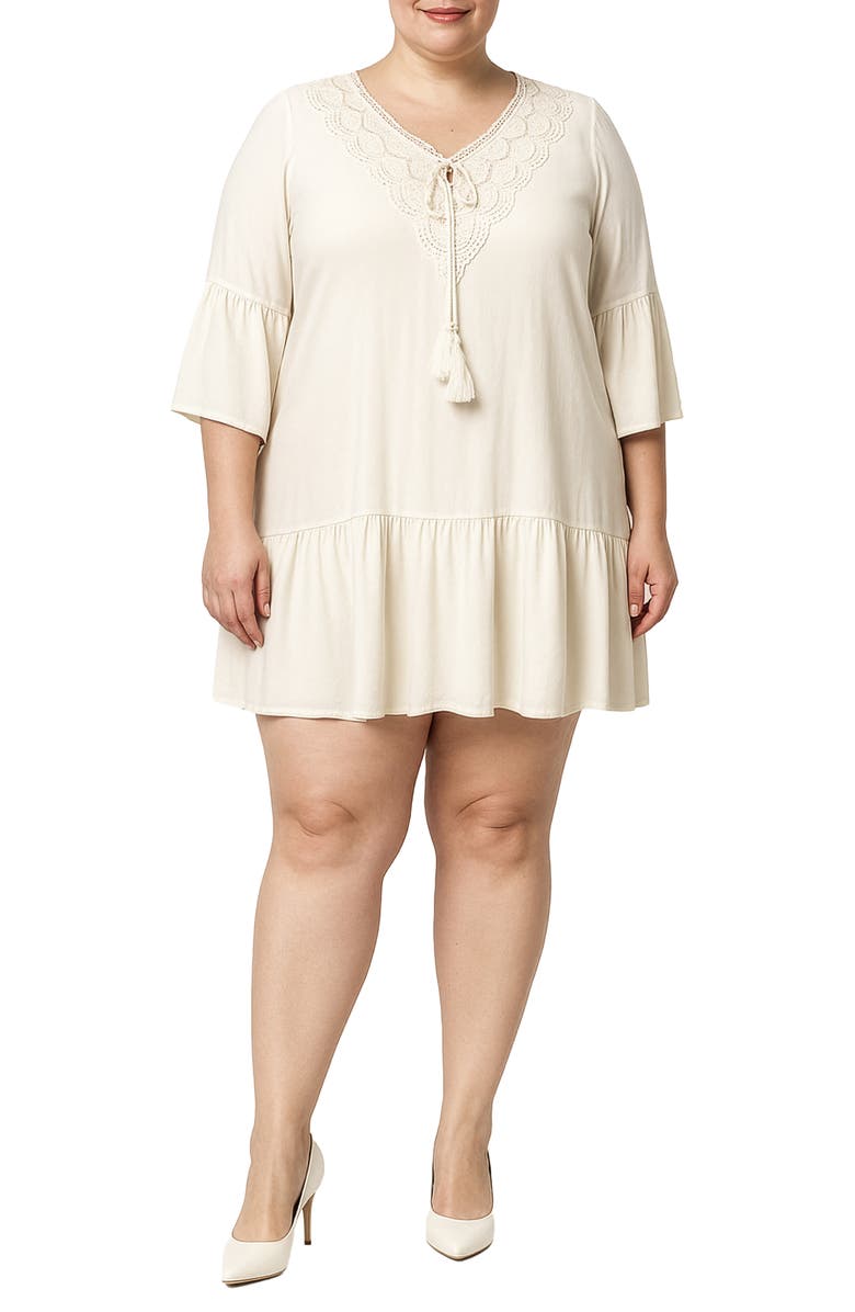 Standards & Practices Lace Trim Drop Waist Dress, Main, color,