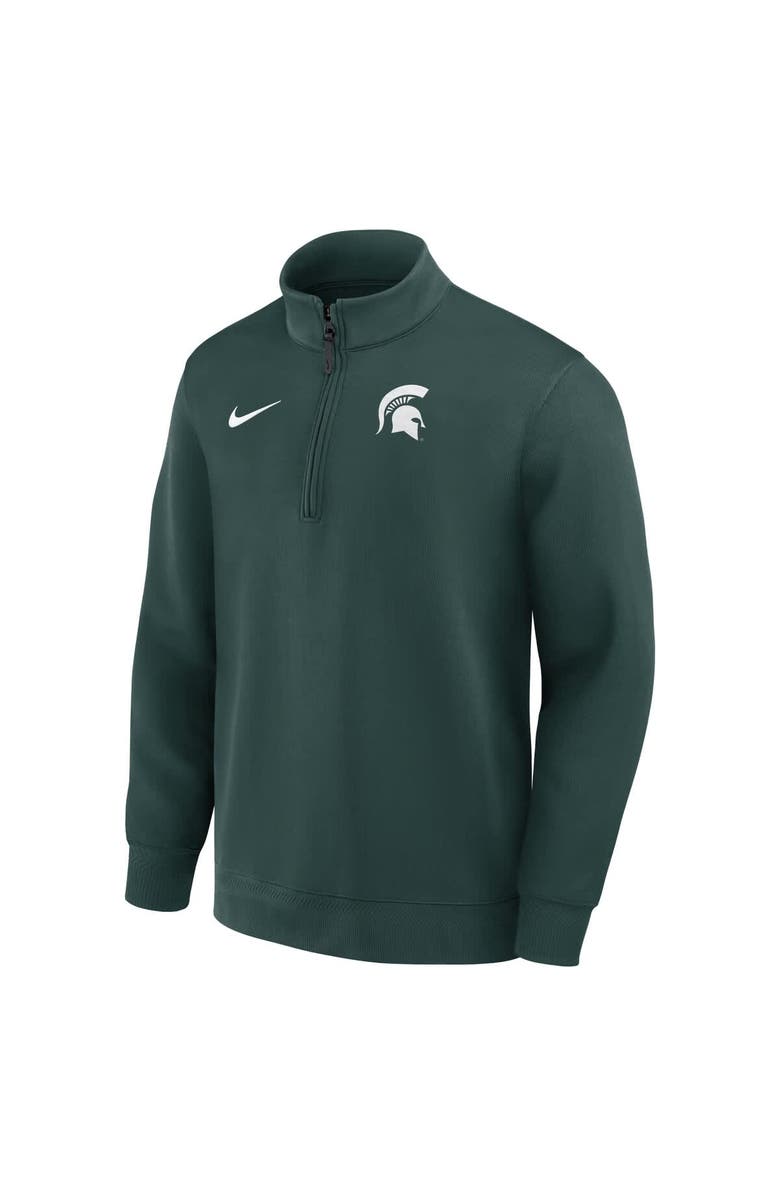 Nike Men's Nike Green Michigan State Spartans 2025 Coaches Premium Dri-FIT Half-Zip Pullover, Alternate, color, Green