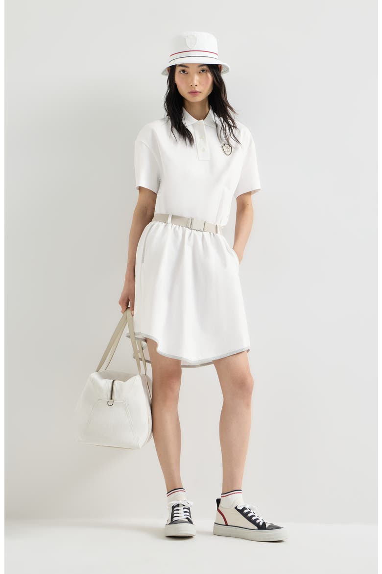 Couture interlock mini dress with logo, Alternate, color, White
