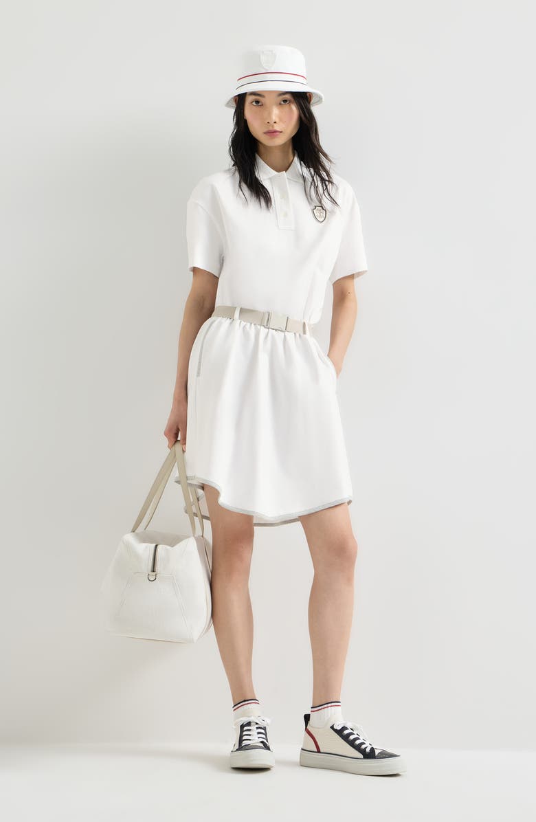 Brunello Cucinelli Couture interlock mini dress with logo, Alternate, color, White