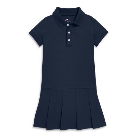 Kids Short Sleeve Pique Polo Dress (Little Kid, Big Kid)