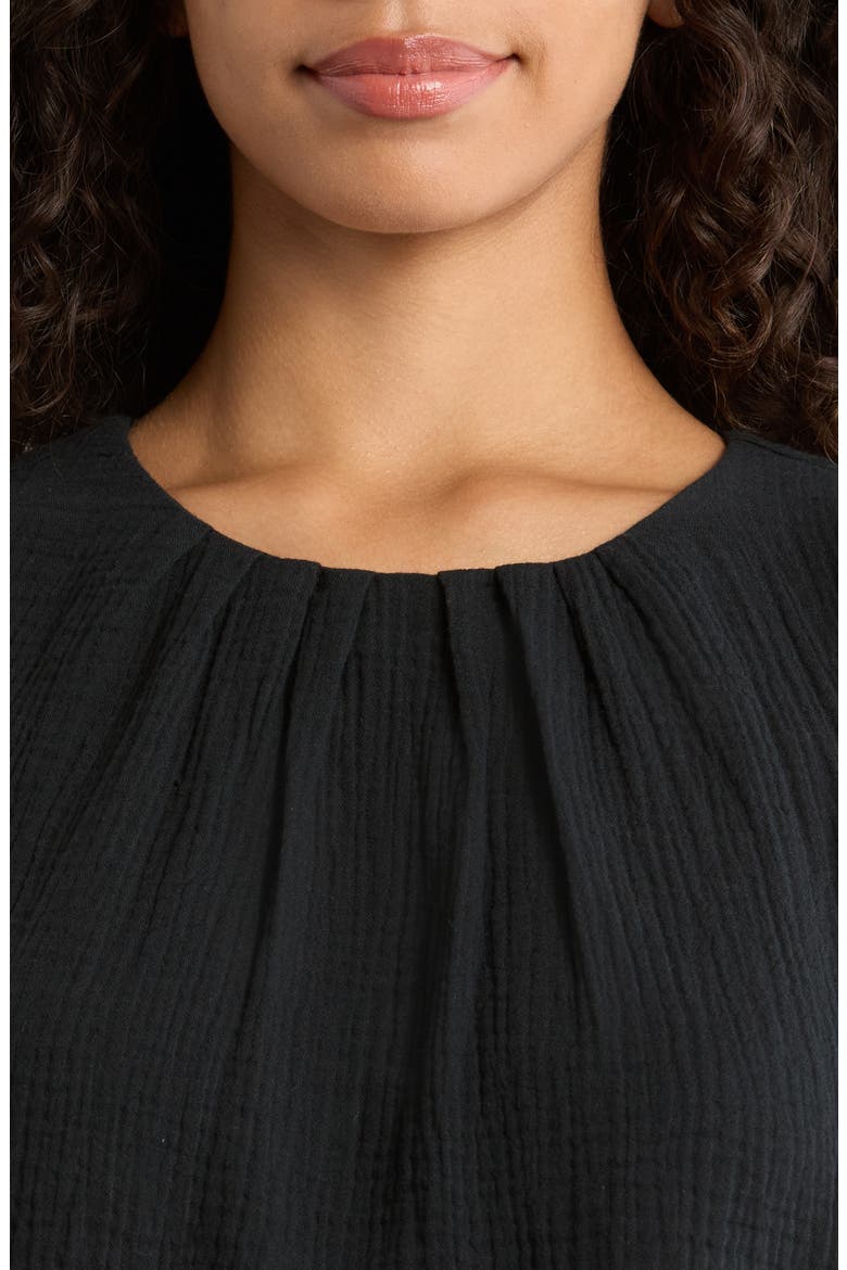 Serena Cotton Gauze Tank, Alternate, color, BLACK