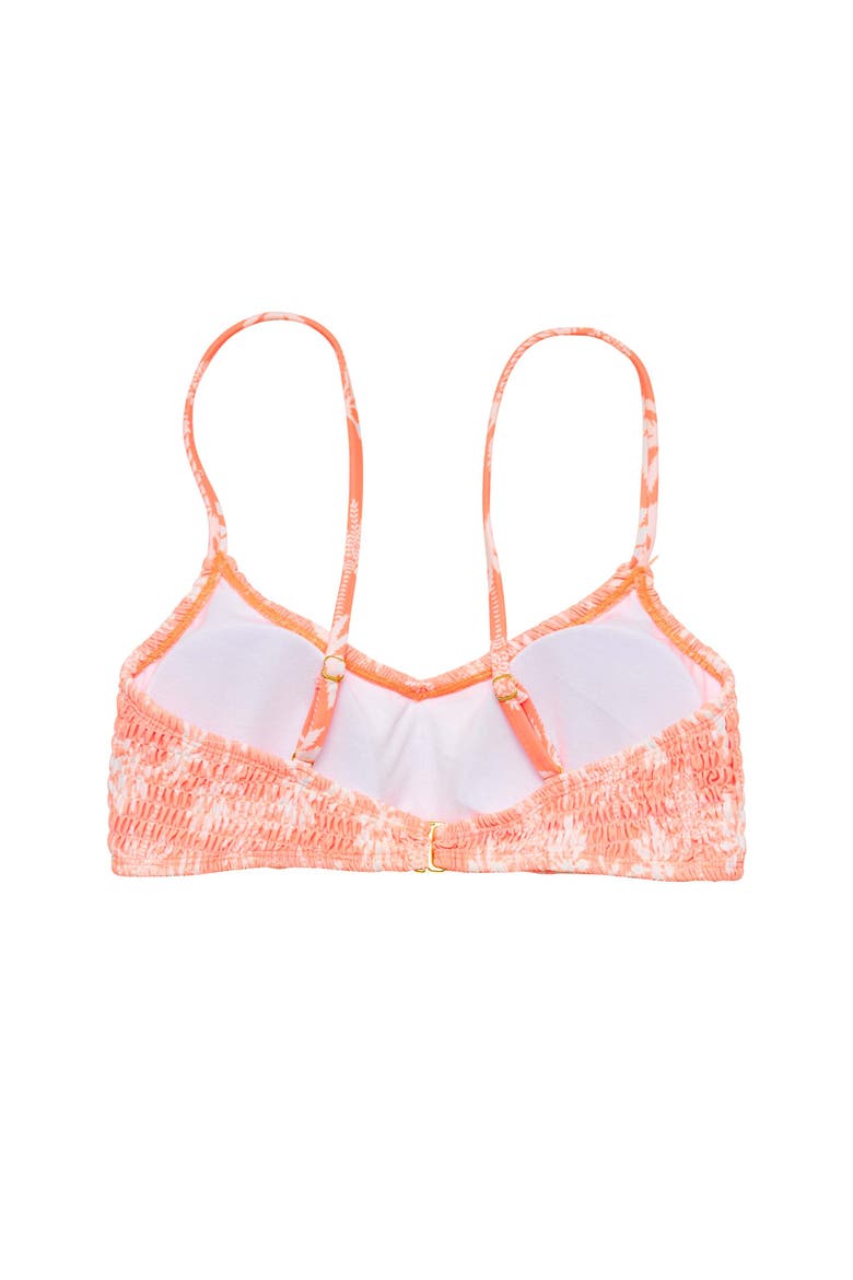 Women's Shirred Bikini Top, Alternate, color, Cali Palms