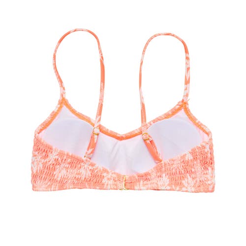 Snapper Rock Shirred Bikini Top In Multi