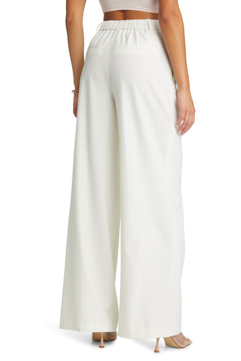 Relaxed Waist Wide Leg Trousers, Alternate, color, IVORY