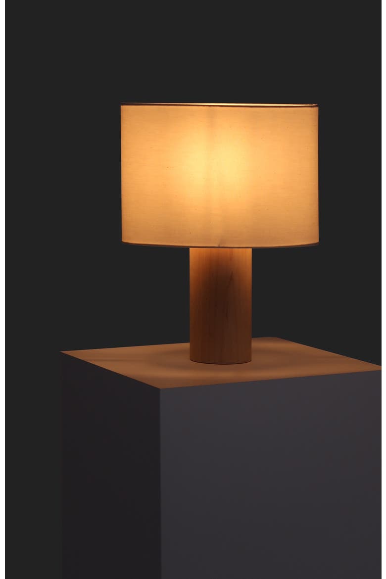 Mia 16" Midcentury LED Table Lamp With Natural Maple Wood Base, Alternate, color, Natural Wood