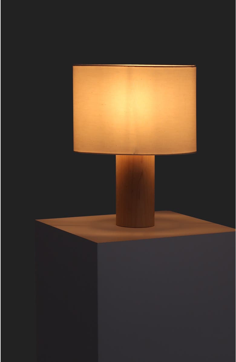 Brightech Mia 15.75" Midcentury LED Table Lamp With Natural Maple Wood Base, Alternate, color, Natural Wood