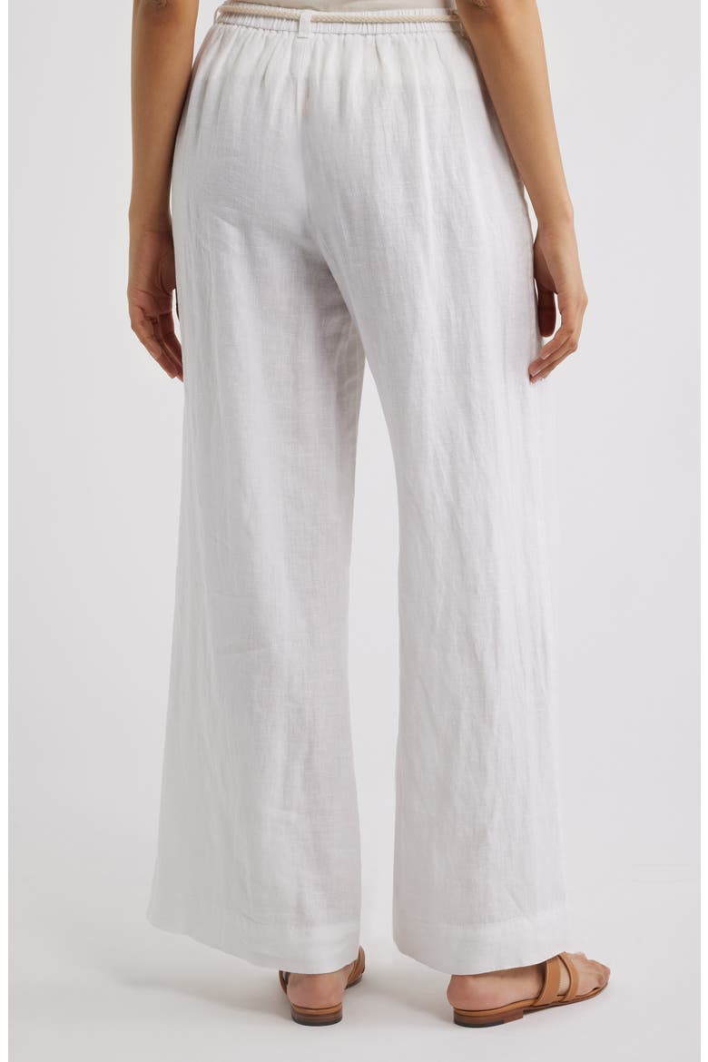 Pintuck Linen Pants, Alternate, color, WHITE