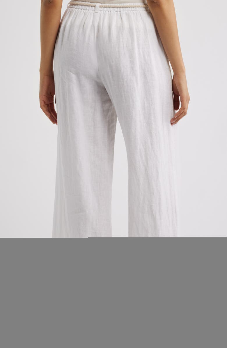 Bella Dahl Pintuck Linen Pants, Alternate, color, White