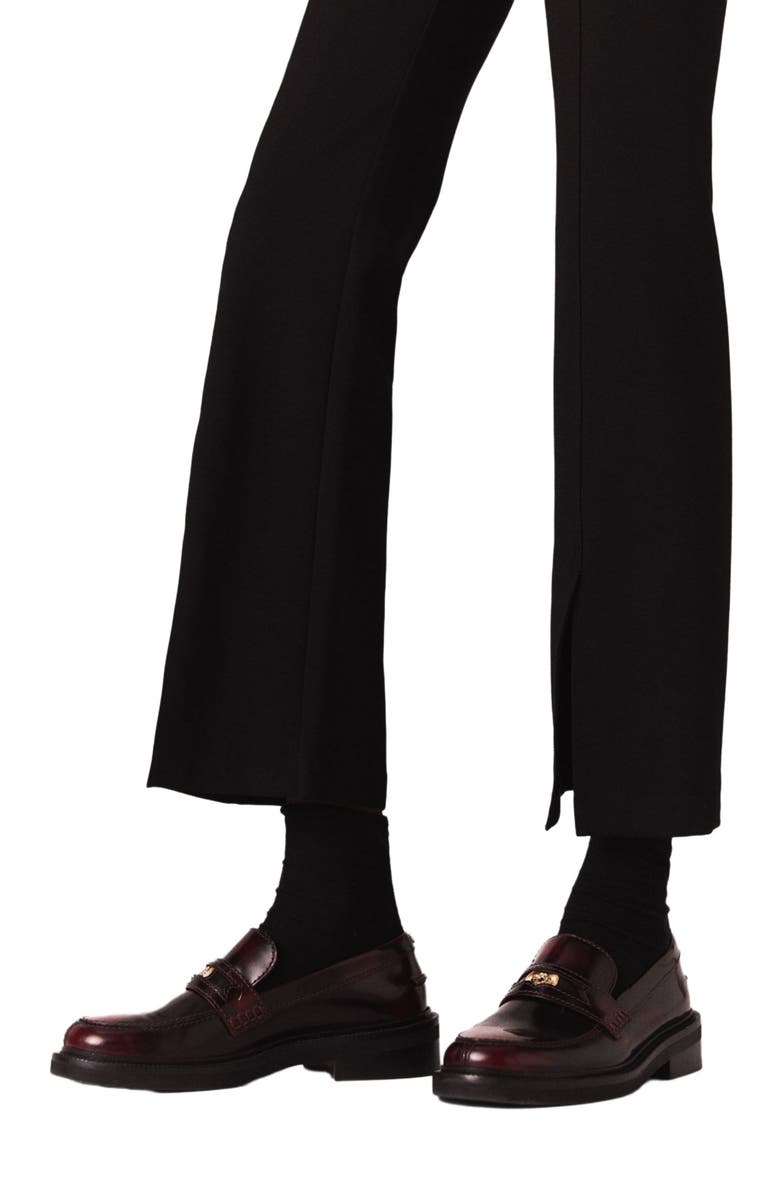 maje Slit trousers, Alternate, color, Black