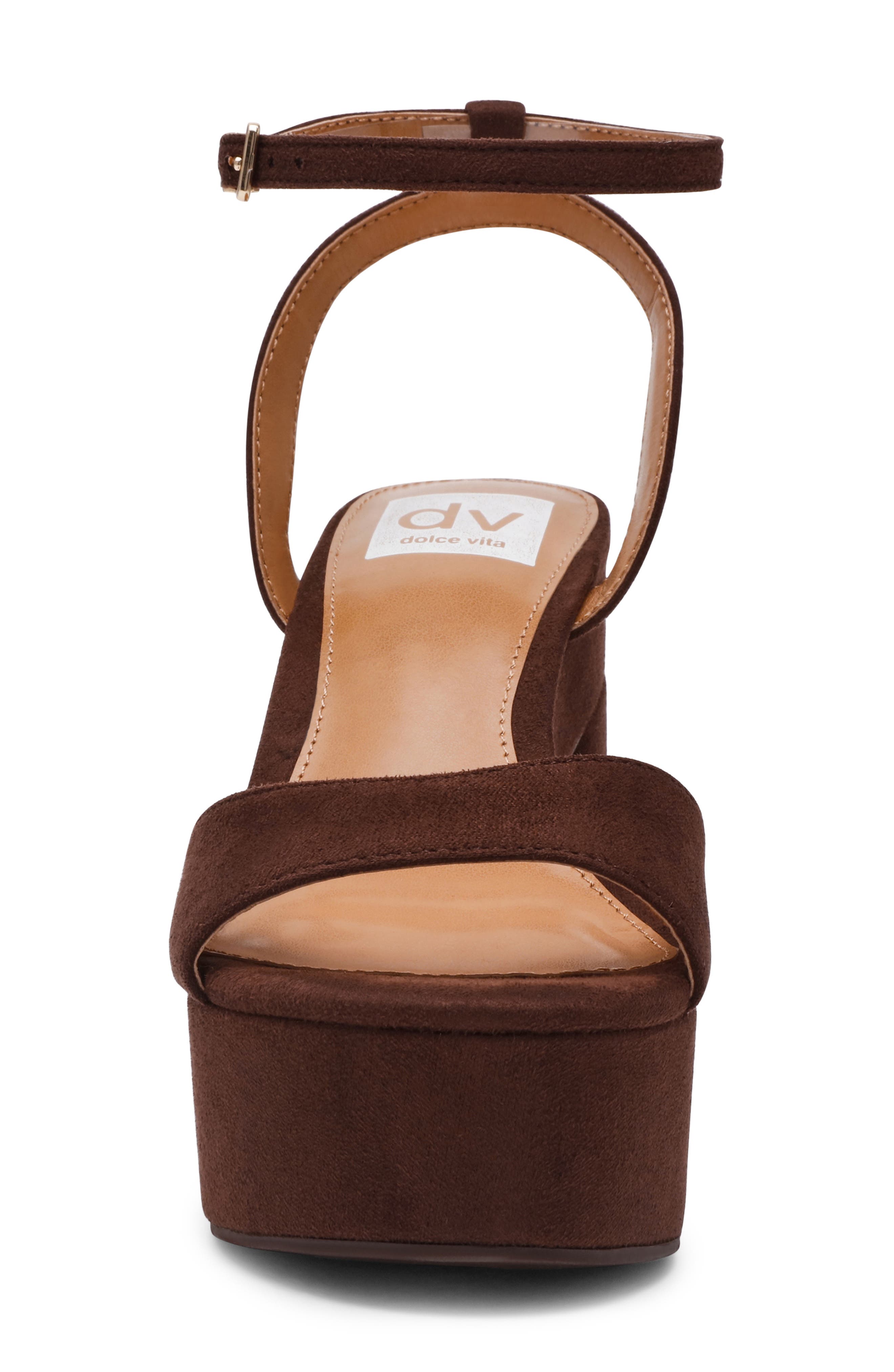 Wizzard Ankle Strap Platform Sandal, Alternate, color, BROWN