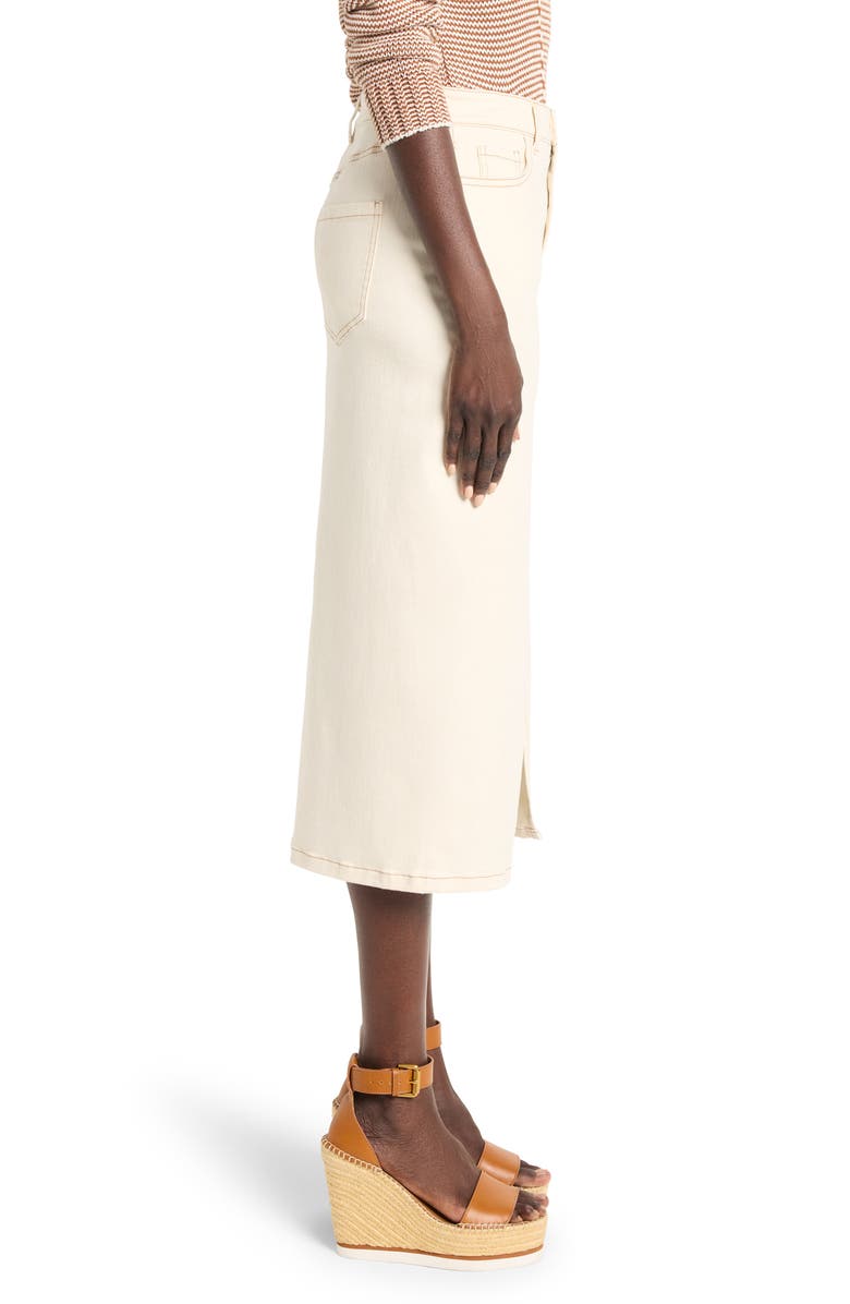 NIC+ZOE Front Slit Denim Midi Skirt, Alternate, color, 