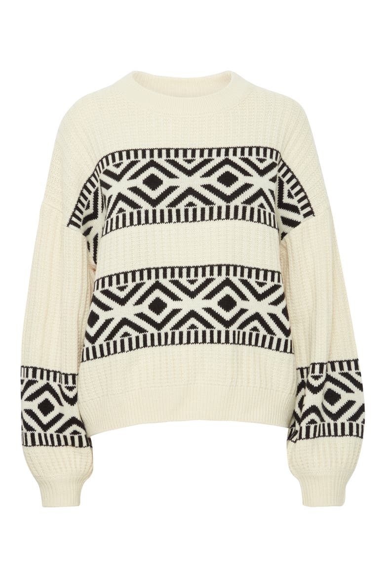 Barisa Geometric Sweater, Alternate, color, BIRCH