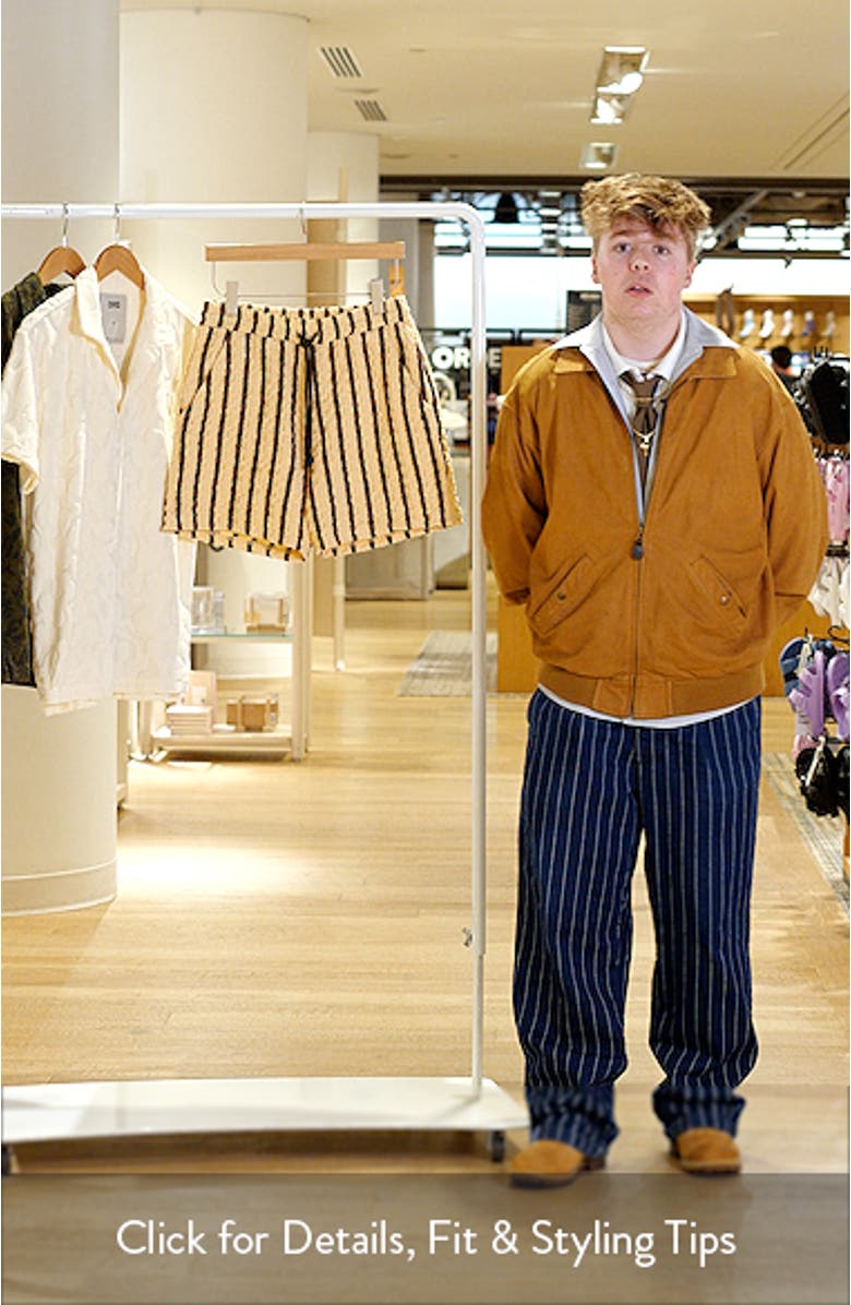 Porto Stripe Waffle Shorts, sales video thumbnail