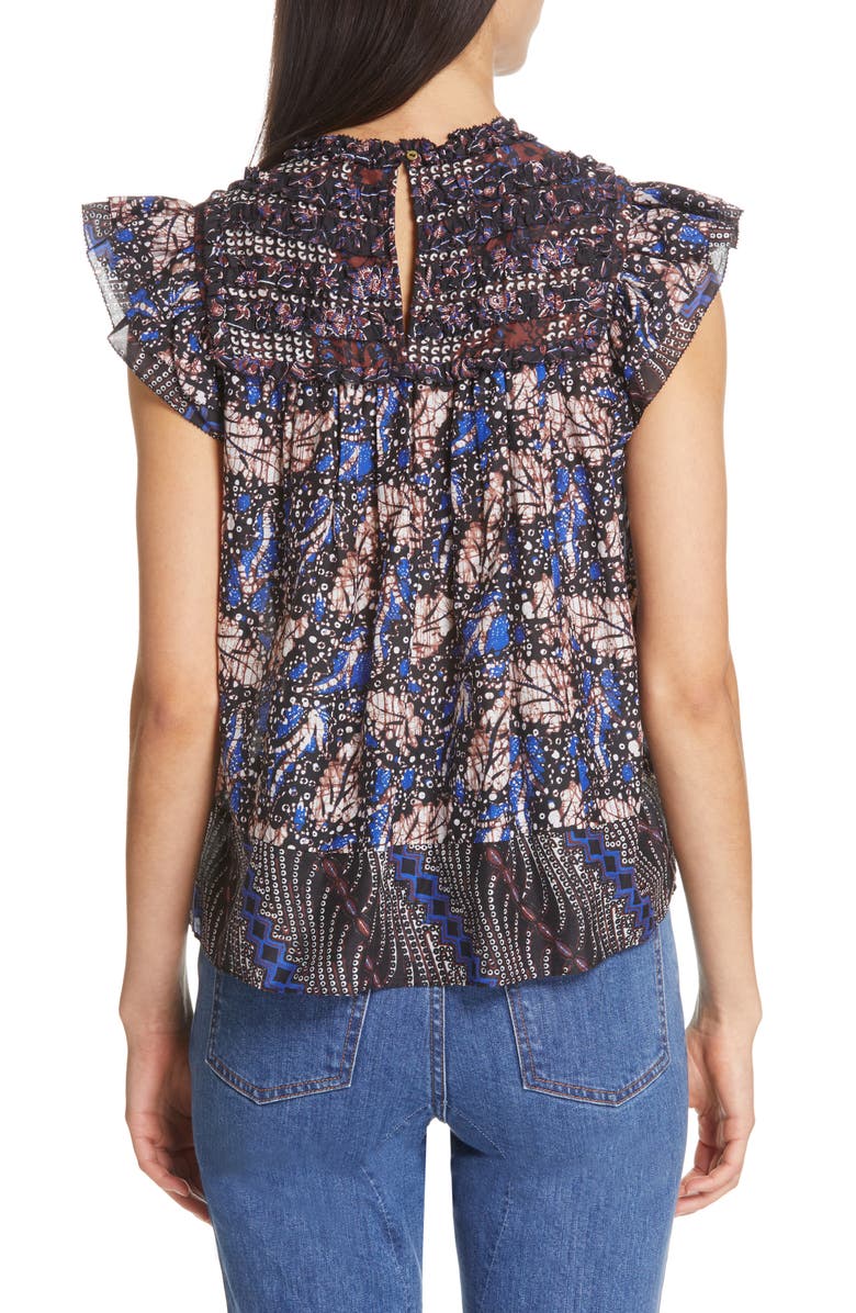 Ulla Johnson Nuru Ruffle Trim Top, Alternate, color,