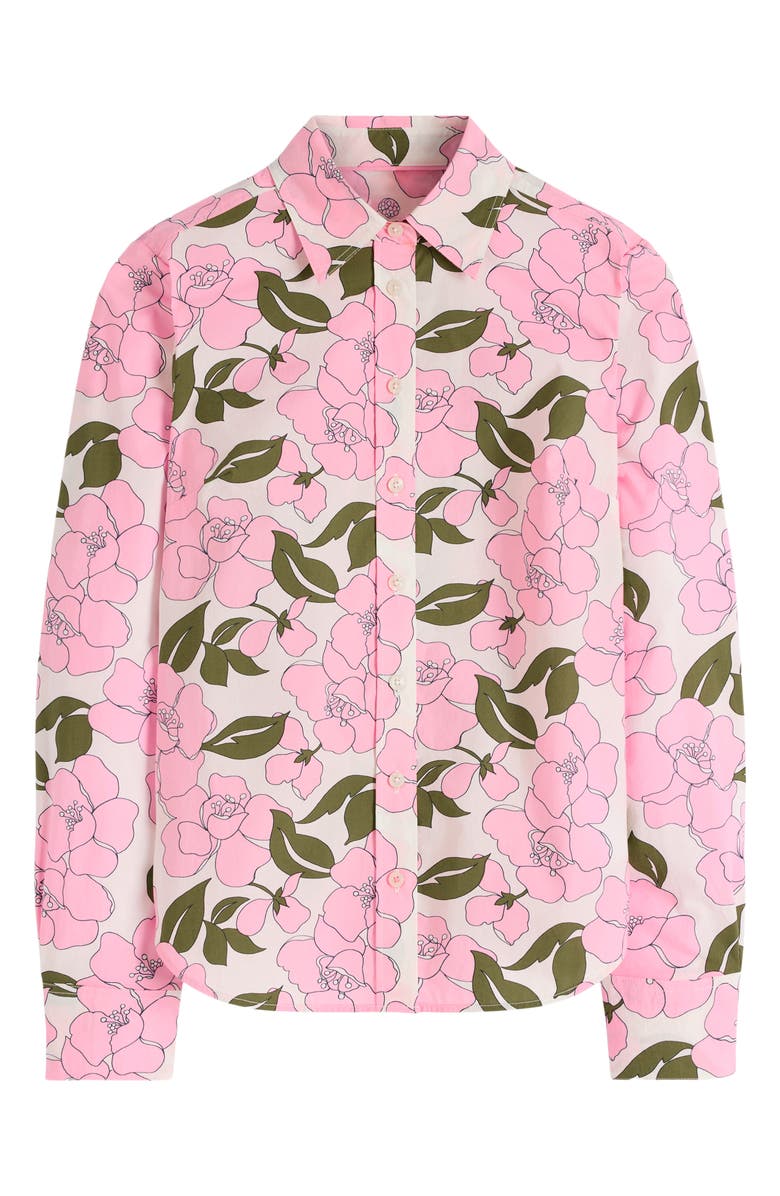 Boden Sienna Floral Print Cotton Button-Up Shirt, Alternate, color, Pink Floral Print
