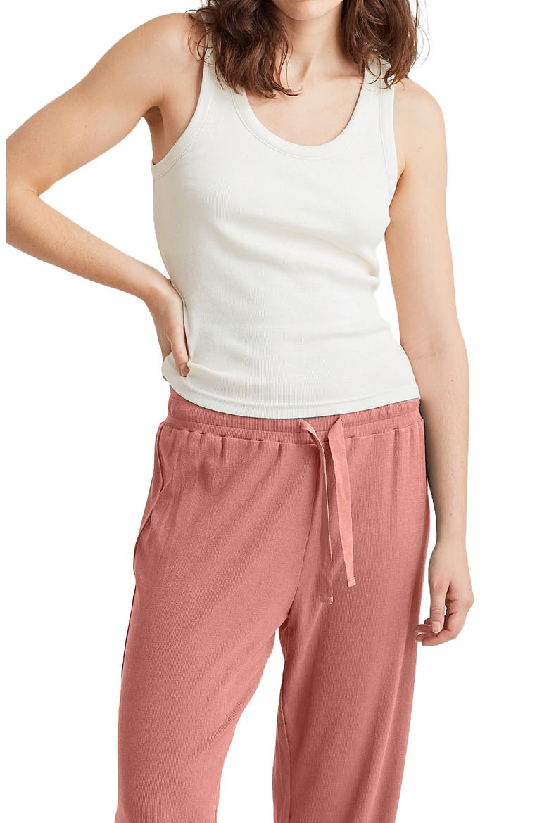 Luxe Rib Pajama Pants, Alternate, color, SOFT CINNAMON