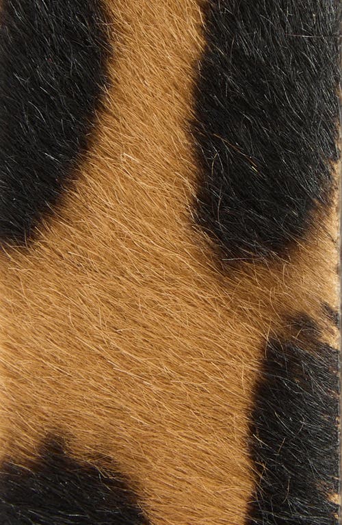 Ferragamo Gancio Genuine Calf Hair Belt In Animal Print