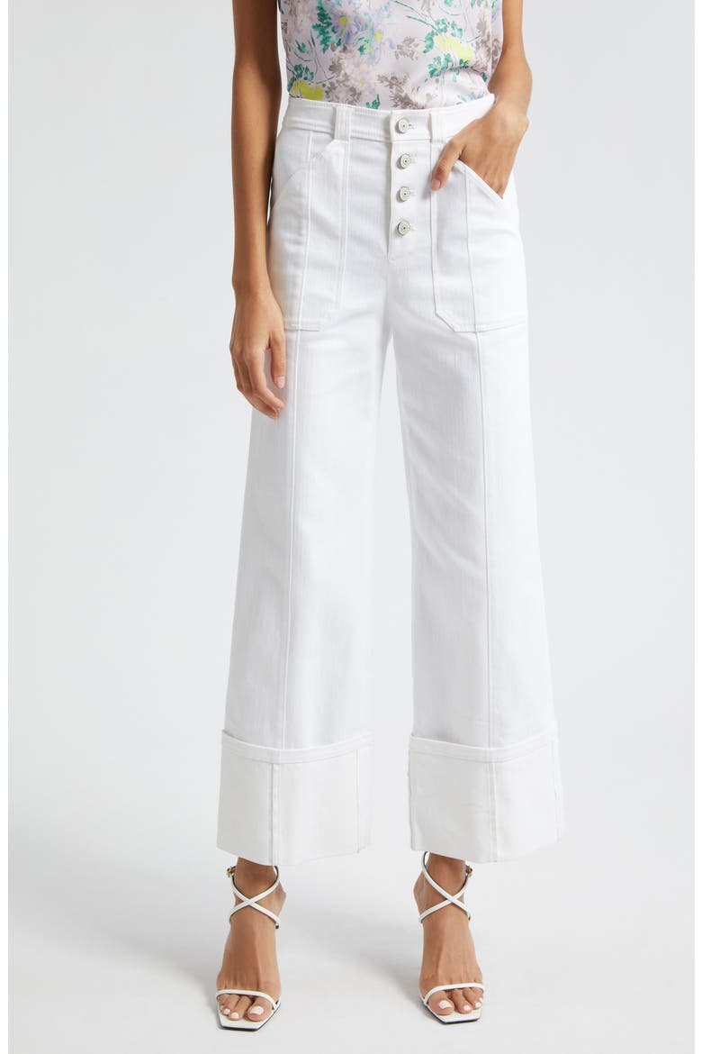 Benji Wide Leg Jeans, Main, color, WHITE