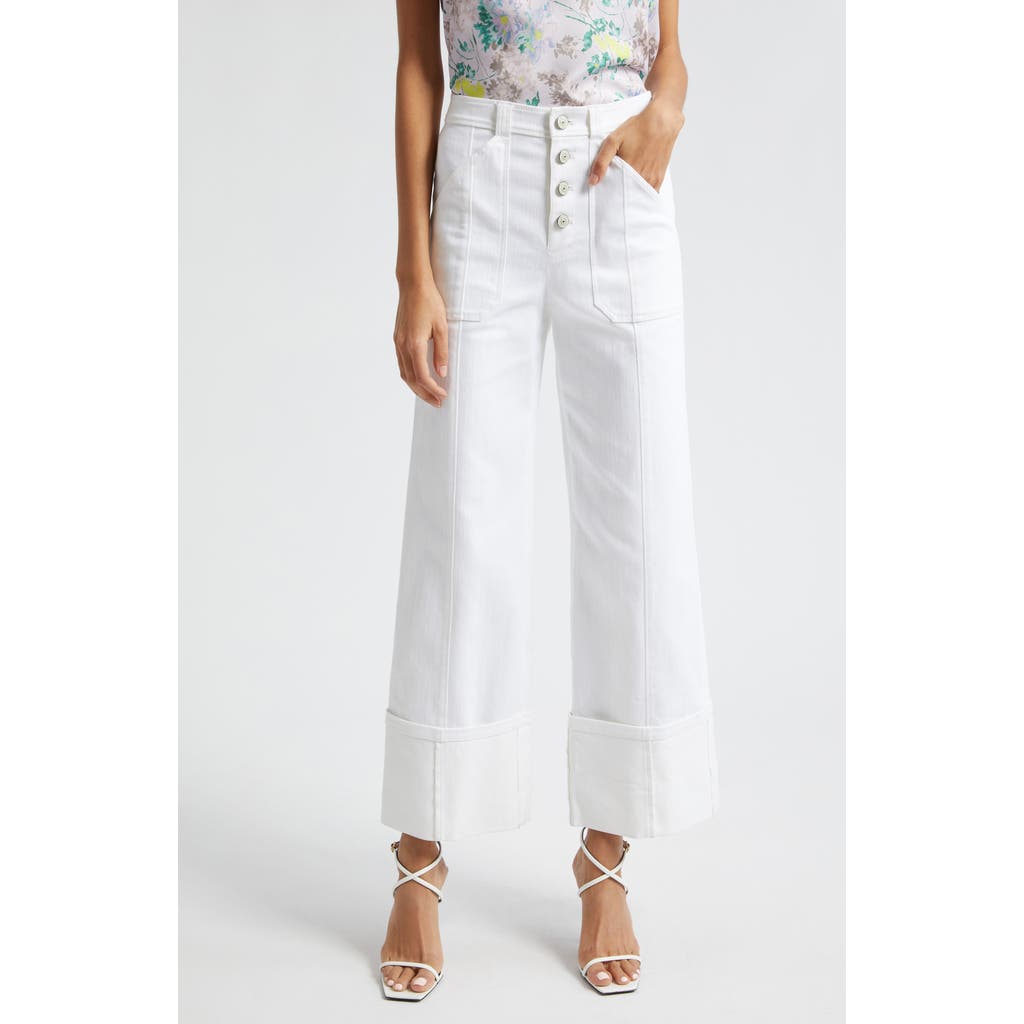 Cinq à Sept Benji Wide Leg Jeans in White  product