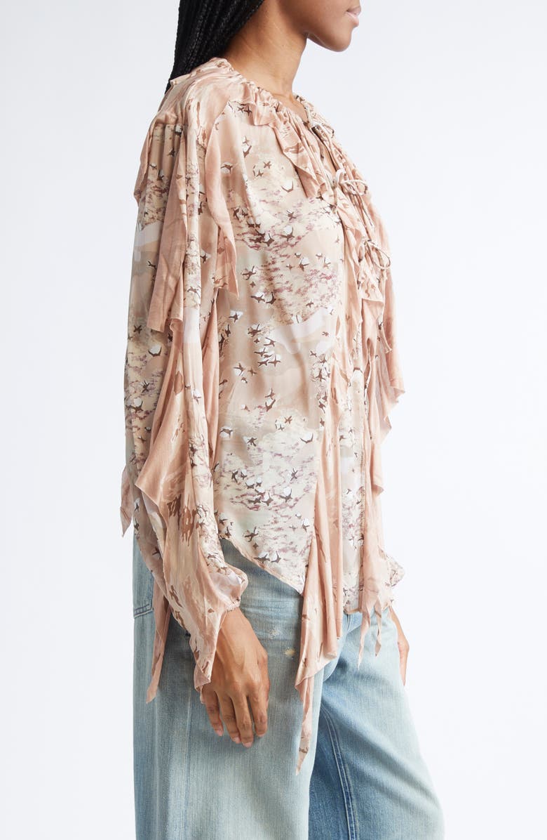 DIESEL<sup>®</sup> C-Lassy Camo Crinkled Chiffon Top, Alternate, color, Light/ Brown