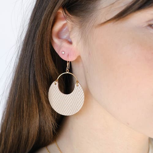 Nickel & Suede Ninas Leather Earrings In Multi